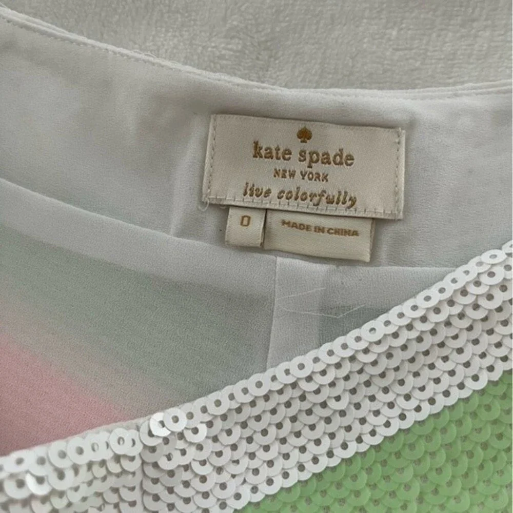 Kate Spade Cape Stripe Sequin Shorts, Multicolor, Size 0 NWOT